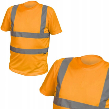 T-Shirt Koszulka Robocza Ostrzegawczy Pomarańczowy Poliester L (52) Hoegert