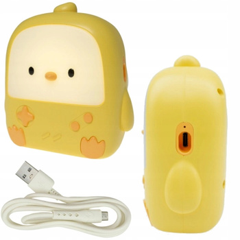 Lampka Nocna LED dla Dzieci Kurczaczek Opóźnienie Czasowe + Kabel USB